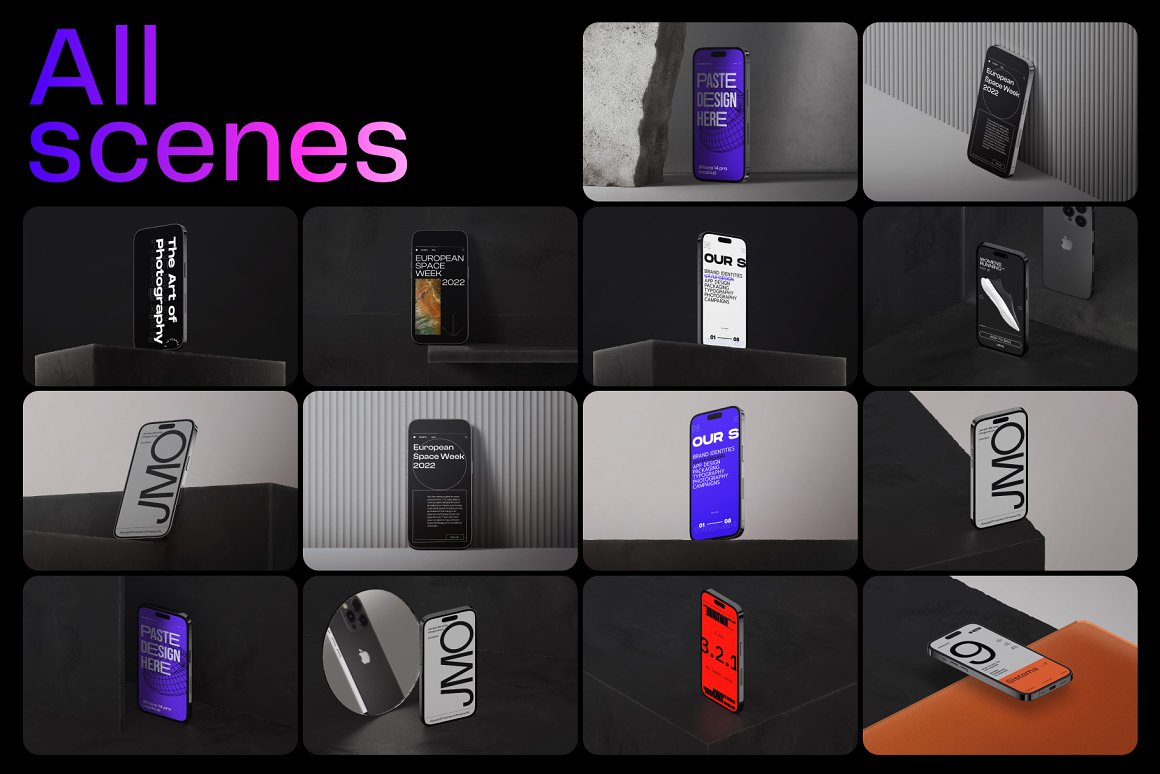 高质量苹果手机刘海屏3D渲染场景APP设计UI贴图展示样机模板 iPhone 14 pro mockups v1 样机素材 第10张-素材湾丨精选海外优质设计素材资源 高质量苹果手机刘海屏3D渲染场景APP设计UI贴图展示样机模板 iPhone 14 pro mockups v1 样机素材 sucaiwan.com