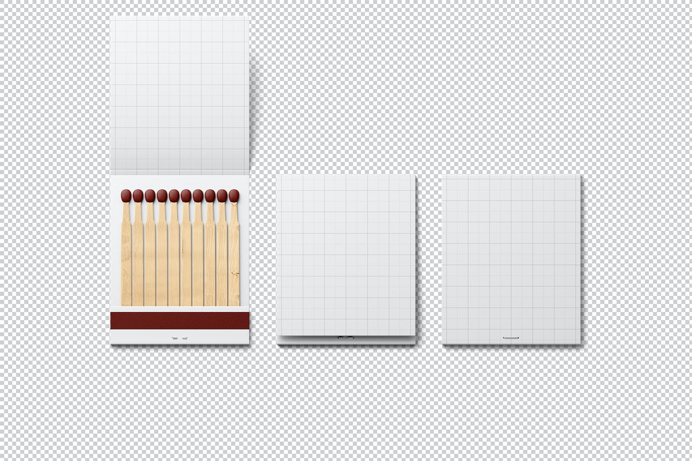 火柴盒包装设计展示样机模板 Matchbook Mockup 样机素材 sucaiwan.com