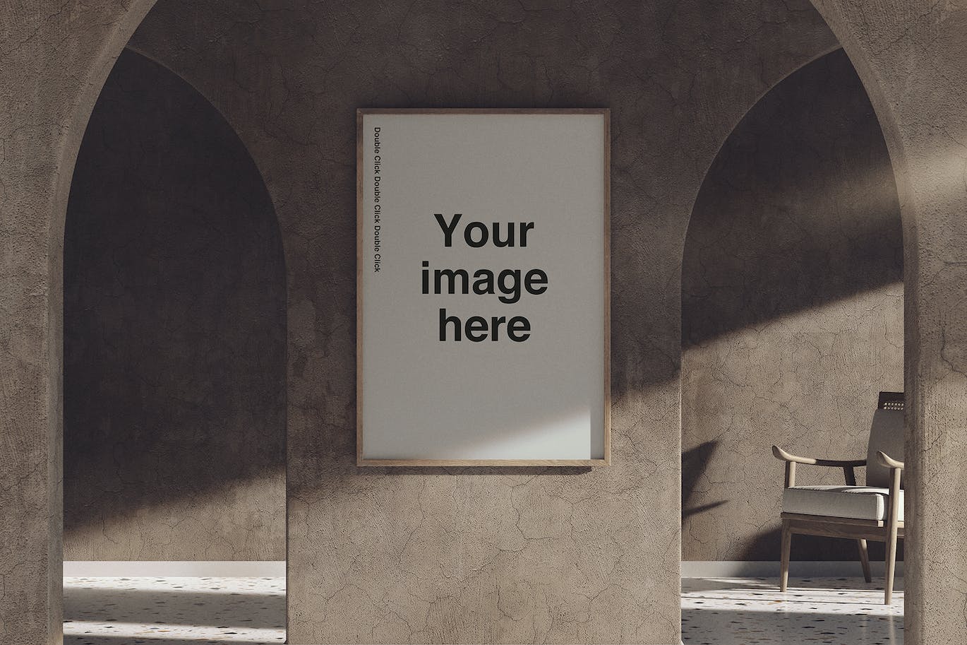 曲线拱门建筑画廊画框作品展示场景样机 Curved Gallery Scene Mockups 样机素材 sucaiwan.com