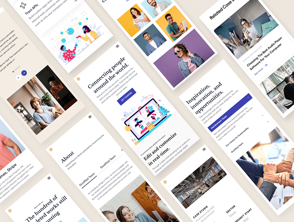 社交和企业领域网站UI模板 APP UI sucaiwan.com