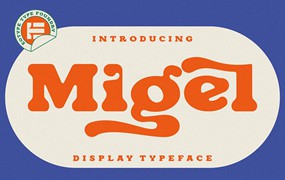 复古风厚实显示字体