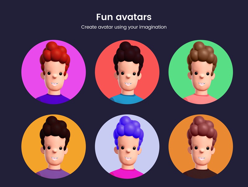 10个有趣可爱独特姿势3D角色套件 3D character with 10 poses 图标素材 sucaiwan.com