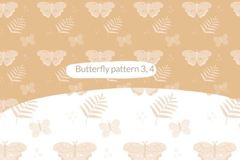 Procreate蝴蝶图案背景笔刷 笔刷资源 sucaiwan.com