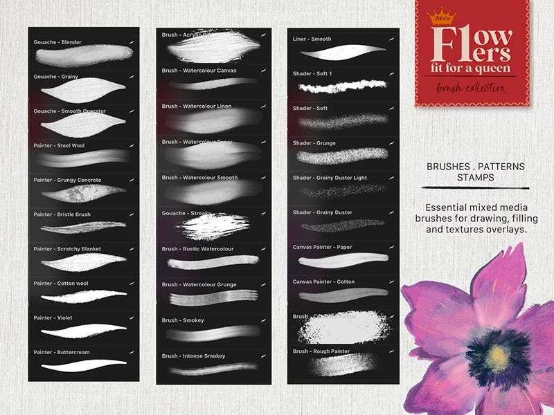 70+水粉纹理效果Procreate笔刷套装 笔刷资源 第10张-素材湾丨精选海外优质设计素材资源 70+水粉纹理效果Procreate笔刷套装 笔刷资源 sucaiwan.com