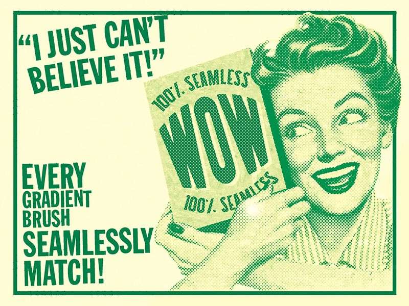 Procreate无缝半色调笔刷 笔刷资源 sucaiwan.com