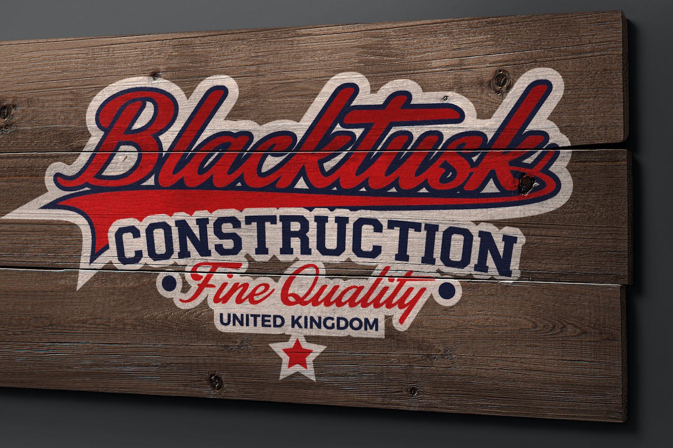 复古木板油漆标志Logo样机 Vintage Wood Paint Logo Mockup 样机素材 sucaiwan.com