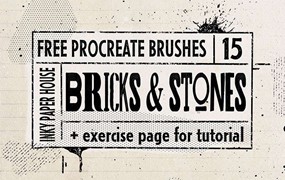 Procreate砖墙图案笔刷