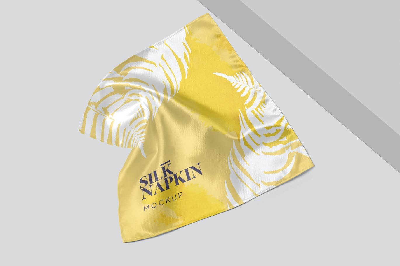丝绸餐巾设计样机 Silk Napkin Mockups 样机素材 sucaiwan.com