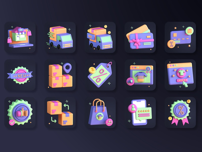 高质量三维渲染3D电商主题图标插画合辑 30 3D eCommerce Icon Set 图标素材 第7张-素材湾丨精选海外优质设计素材资源 高质量三维渲染3D电商主题图标插画合辑 30 3D eCommerce Icon Set 图标素材 sucaiwan.com