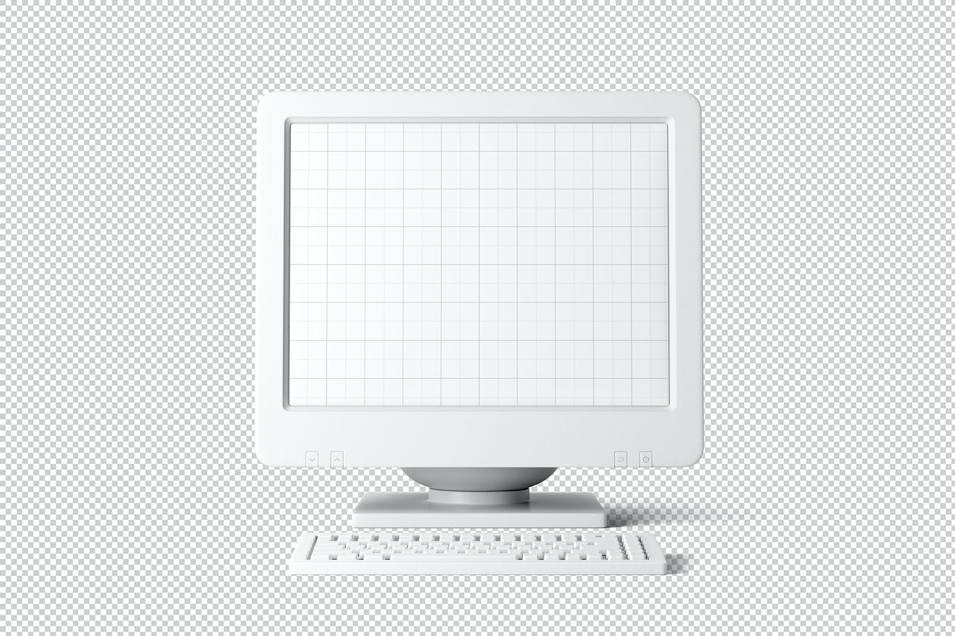 大头电脑CRT显示器屏幕样机 Computer Monitor Mockup 样机素材 sucaiwan.com