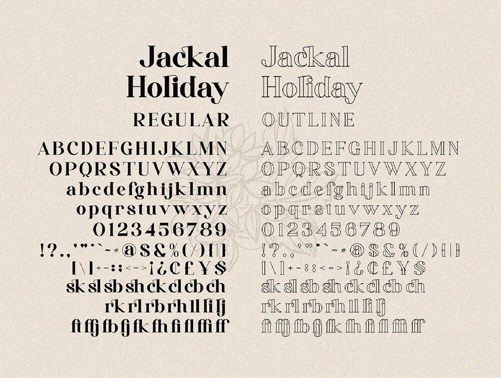 时尚连字家族字体素材 设计素材 sucaiwan.com