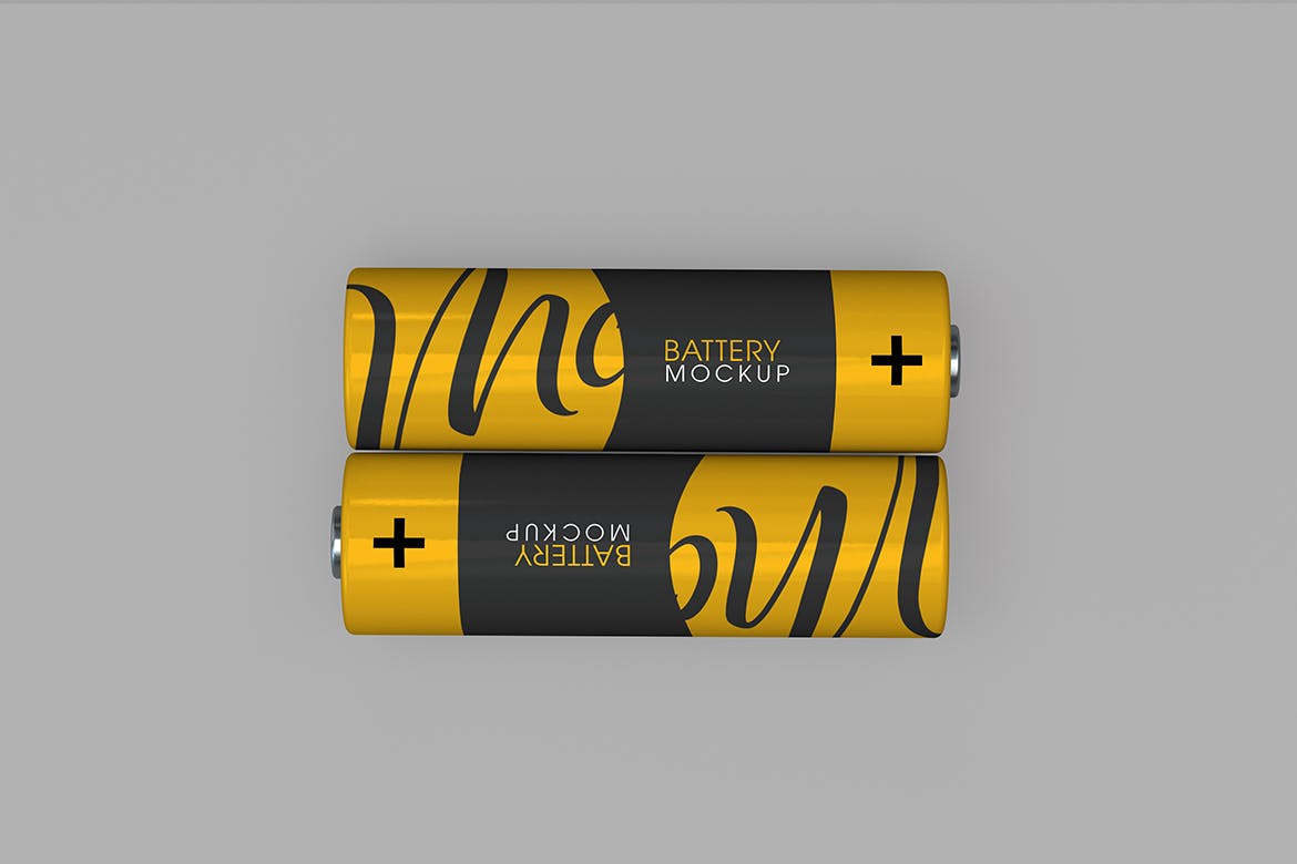 电池品牌包装样机模板 Battery Isolated Mockup 样机素材 sucaiwan.com