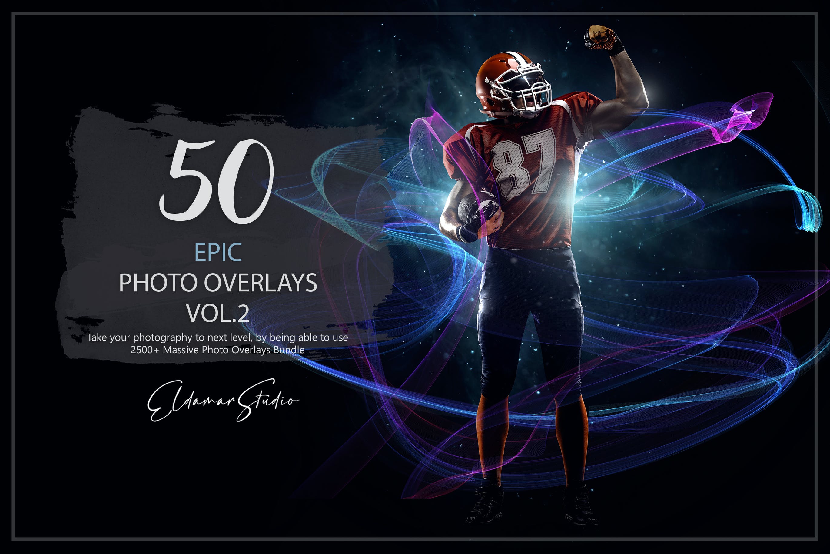 50个彩色线条照片叠层背景素材v2 50 Epic Photo Overlays – Vol. 2 插件预设 sucaiwan.com