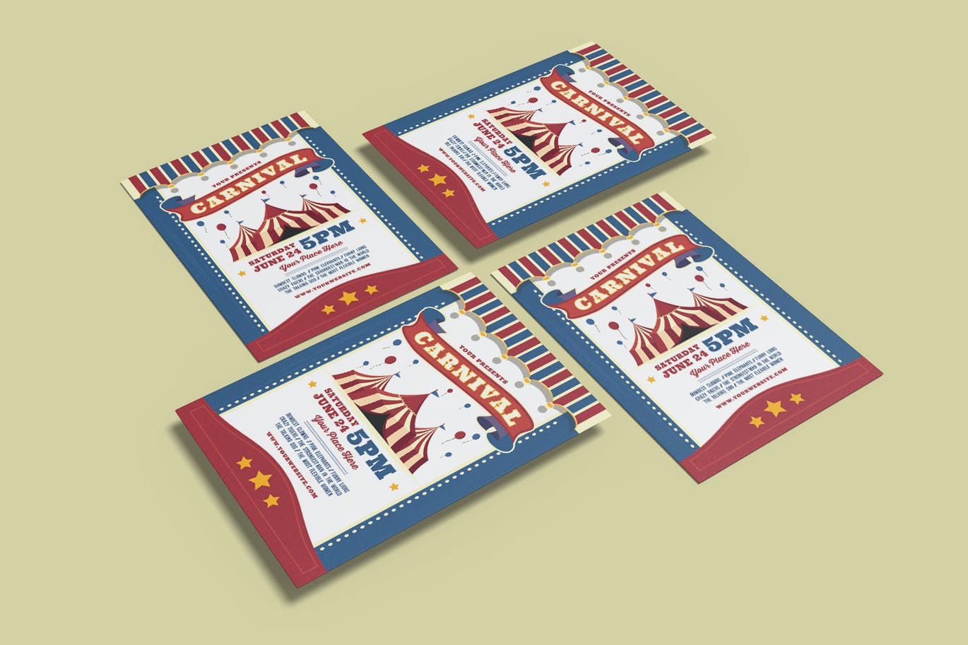 狂欢嘉年华宣传单模板 Carnival Flyer 设计素材 sucaiwan.com