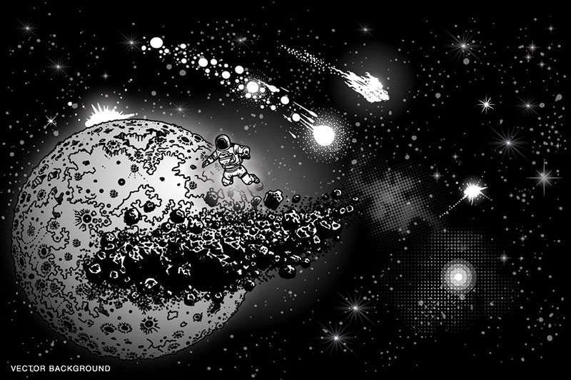 科幻漫画宇宙元素AI笔刷套装 笔刷资源 sucaiwan.com