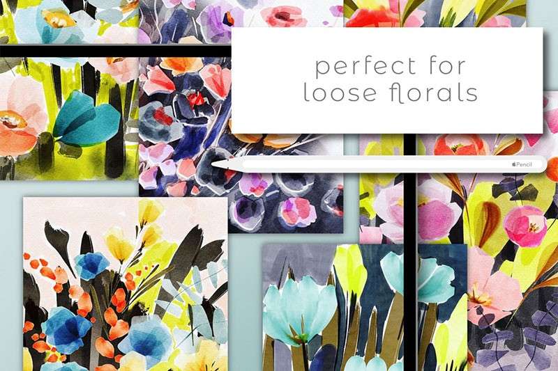 68支逼真自然水彩Procreate笔刷 笔刷资源 sucaiwan.com