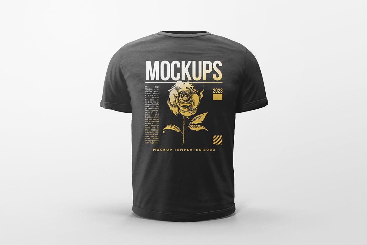 男性T恤服装图案设计样机 Basic Male T-Shirt Mockup 样机素材 sucaiwan.com