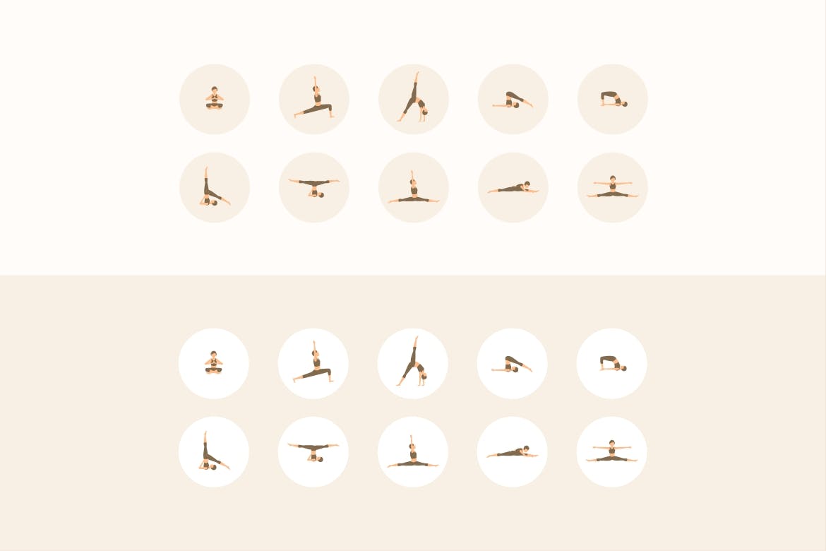 美丽瑜伽姿势插画素材v1 Lucka Yoga Poses – 10 illustrations Vol. 1 图片素材 sucaiwan.com