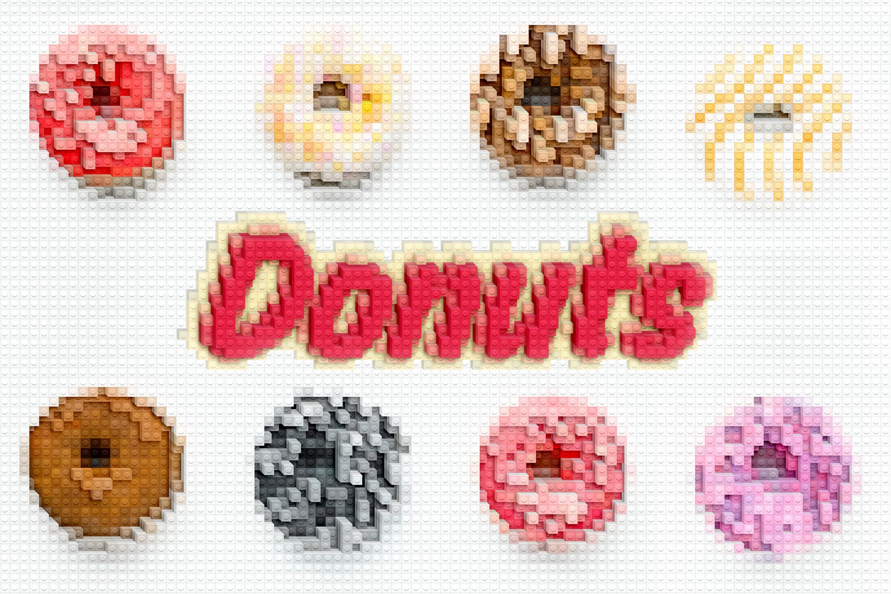 高质量复古乐高几何马赛克风格创意3D积木效果PS动作素材 BrickJoint Effect Action 插件预设 第4张-素材湾丨精选海外优质设计素材资源 高质量复古乐高几何马赛克风格创意3D积木效果PS动作素材 BrickJoint Effect Action 插件预设 sucaiwan.com