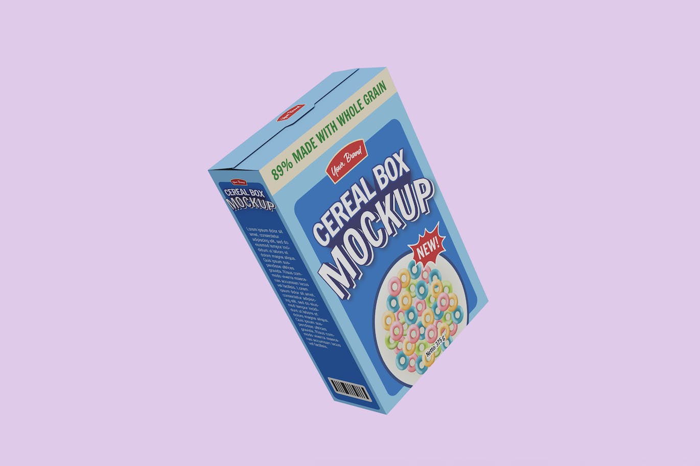 谷类食品包装盒设计样机 Cereals Box Packaging Realistic Mockup 3 Views 样机素材 sucaiwan.com