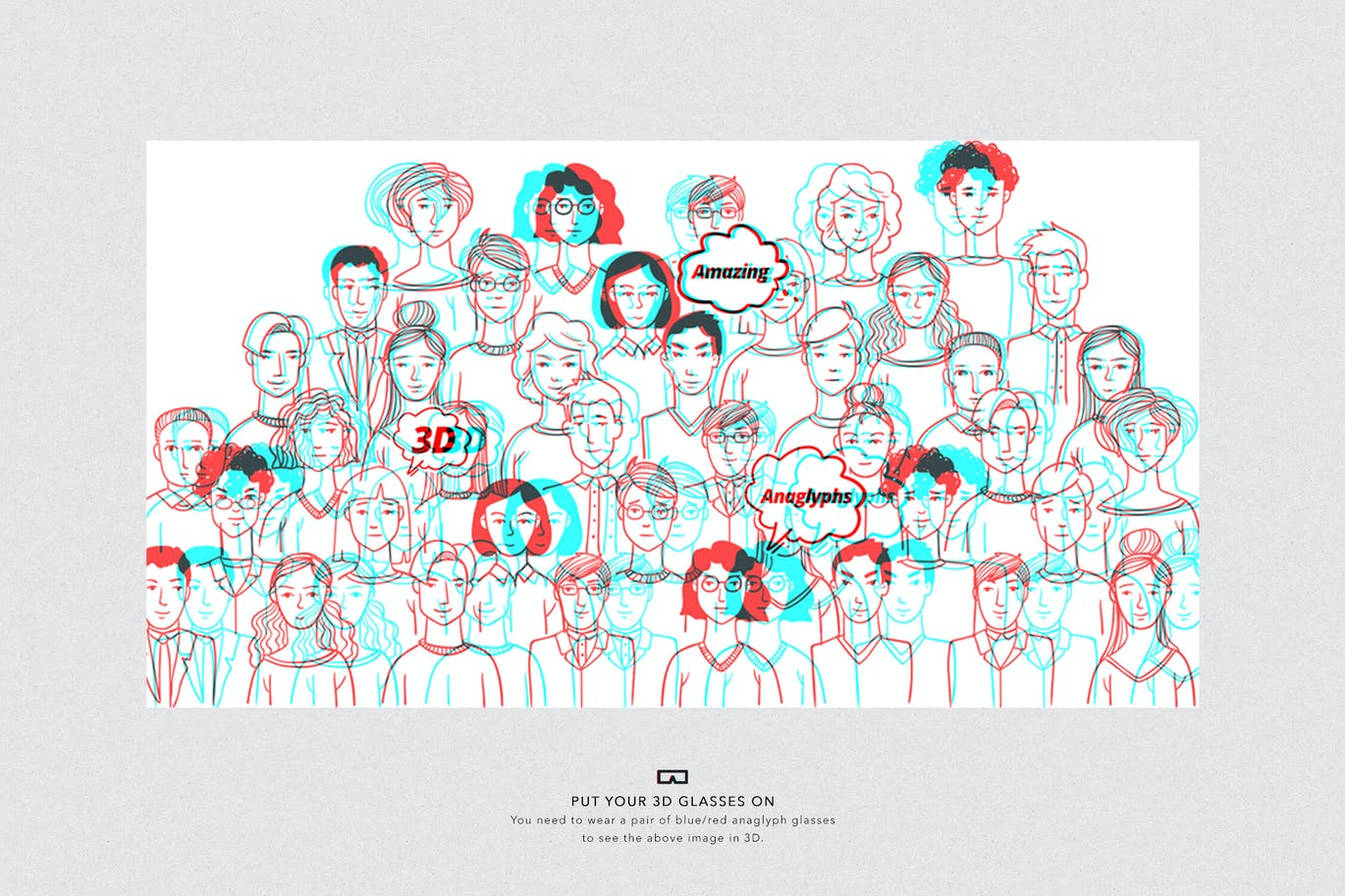 3D蓝色/红色立体图效果PS扩展工具 3D Anaglyph Layers – 3DLA Extension 插件预设 sucaiwan.com