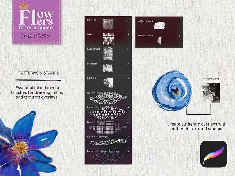 70+水粉纹理效果Procreate笔刷套装 笔刷资源 第11张-素材湾丨精选海外优质设计素材资源 70+水粉纹理效果Procreate笔刷套装 笔刷资源 sucaiwan.com