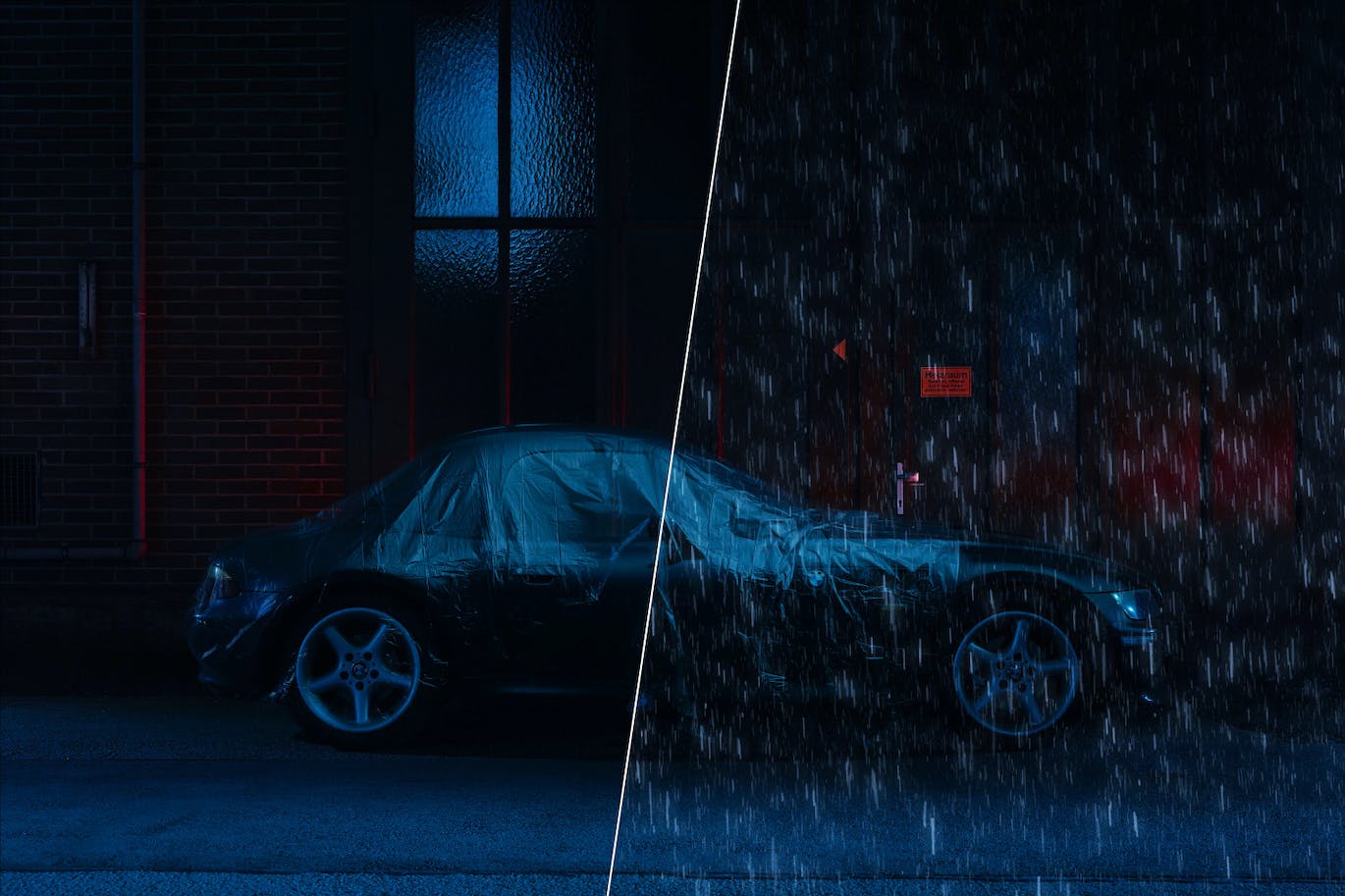 雨水叠层照片特效PS图层样式 Rain Photo Effect 插件预设 sucaiwan.com