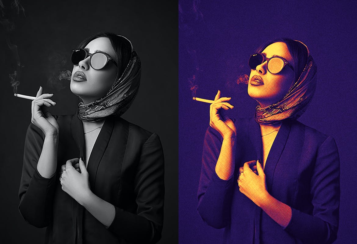 戏剧海报效果ps动作 Dramatic Poster Effect – Photoshop Action 插件预设 sucaiwan.com