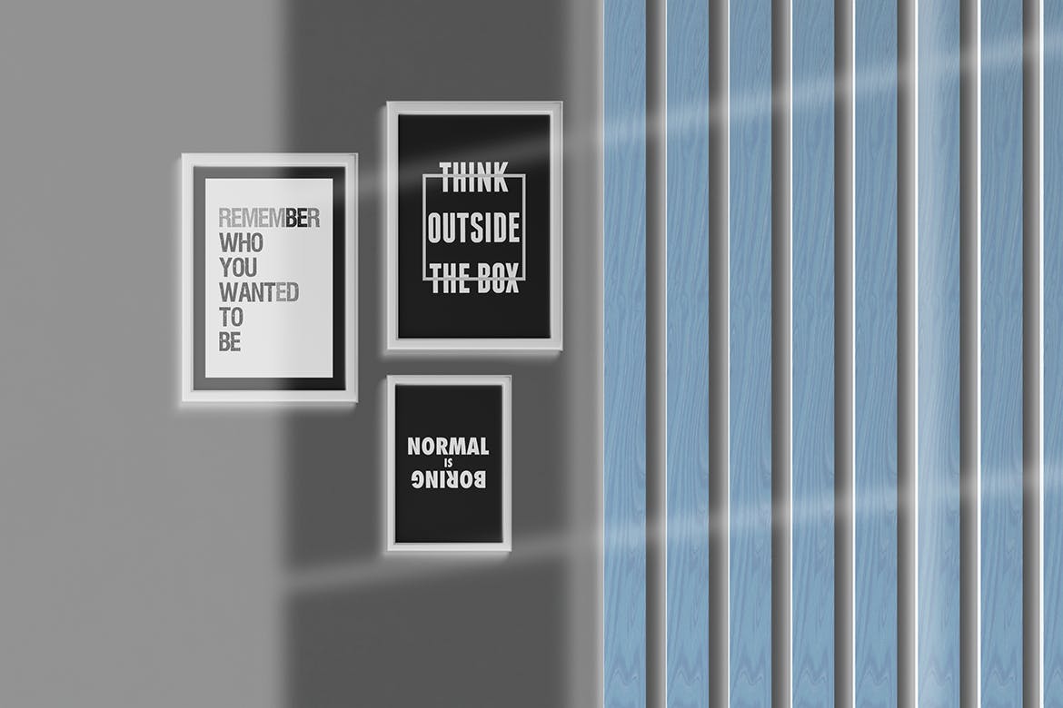 相框艺术品展示样机模板 Frame Mockup 样机素材 sucaiwan.com