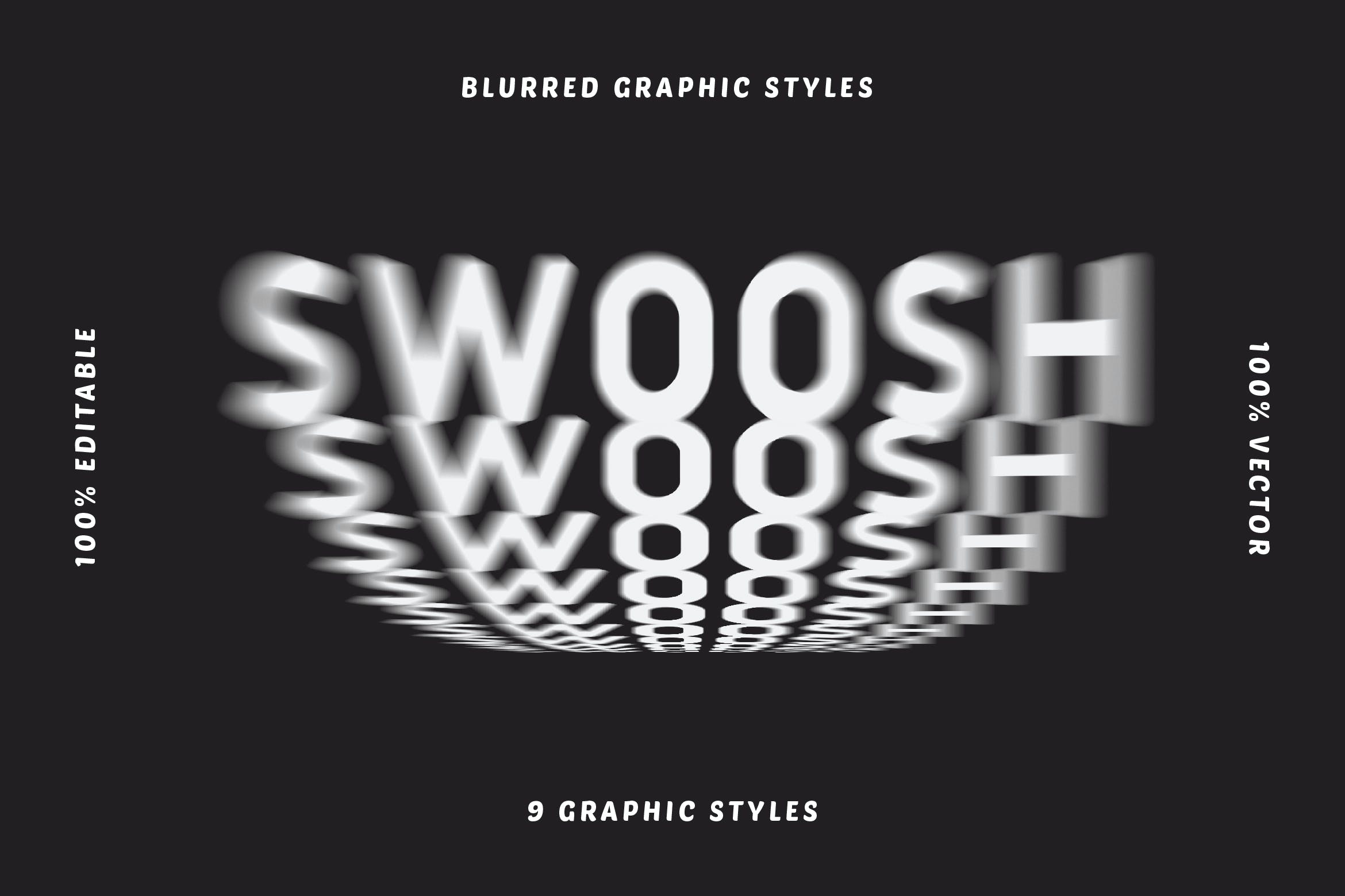 模糊的图形文字样式素材 Blurred Graphic Styles 插件预设 sucaiwan.com