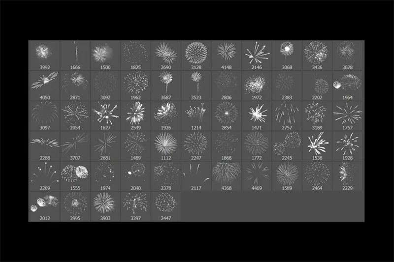 60个超真实烟花效果PS笔刷 笔刷资源 sucaiwan.com