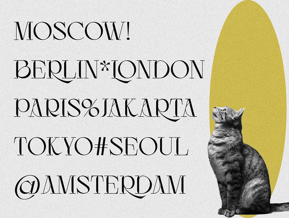 花式现代衬线显示字体 设计素材 sucaiwan.com