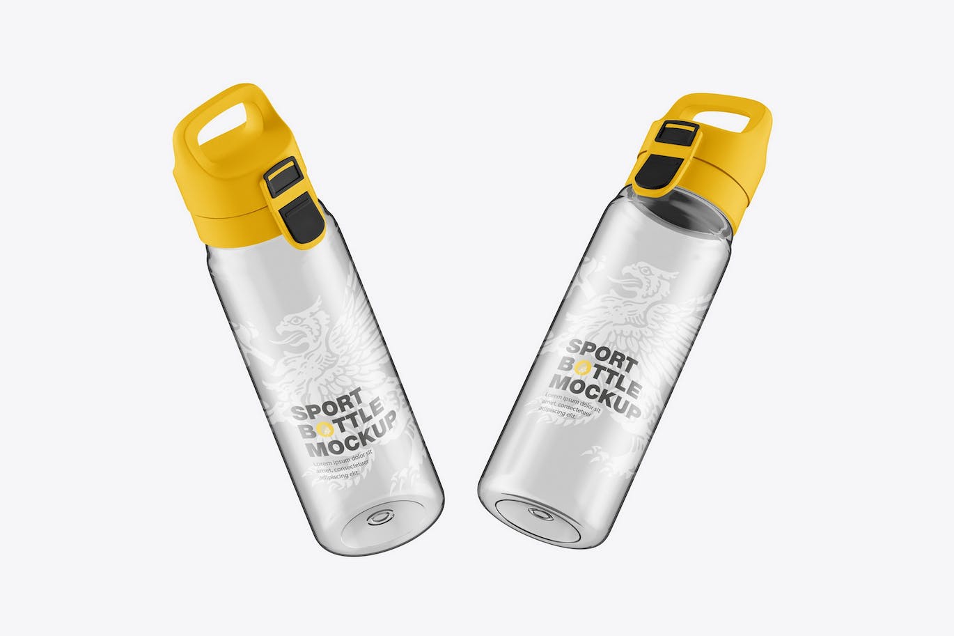透明塑料运动水瓶设计样机 Sport Bottle Mockup 样机素材 sucaiwan.com