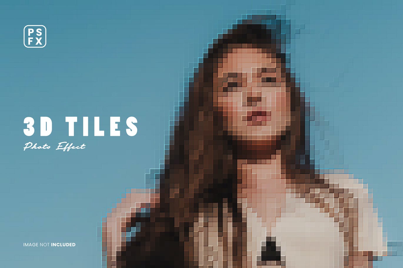 3D瓷砖马赛克照片效果 3D Tiles Photo Effect 插件预设 sucaiwan.com