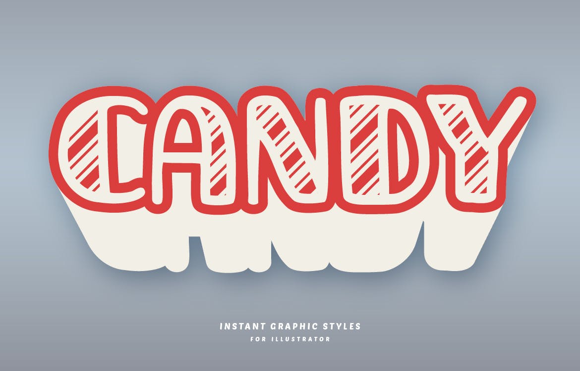 圣诞主题矢量文本效果 Christmas Text Effects Illustrator 插件预设 sucaiwan.com