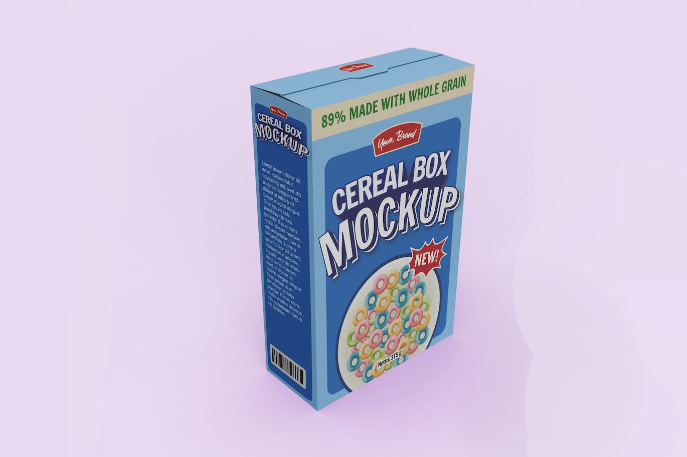 谷类食品包装盒设计样机 Cereals Box Packaging Realistic Mockup 3 Views 样机素材 sucaiwan.com