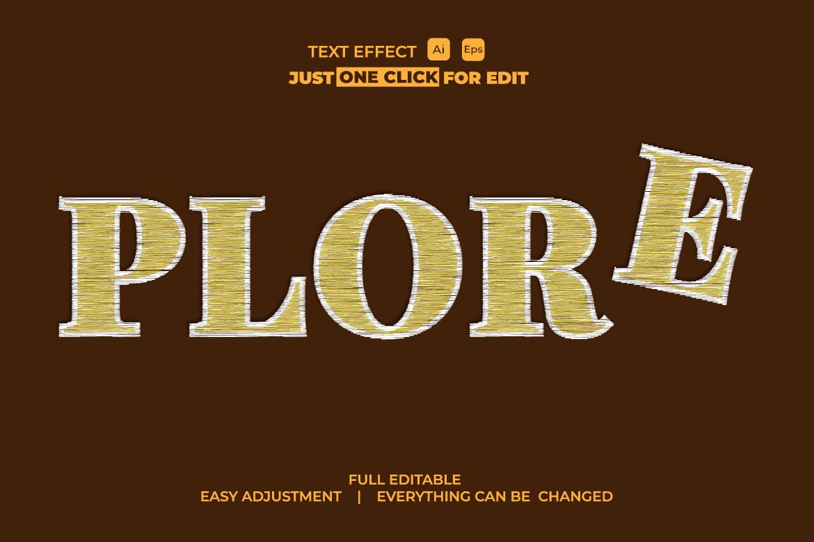 针织线条矢量文本/文字效果样式素材v46 Text Effect Vol 46 插件预设 sucaiwan.com