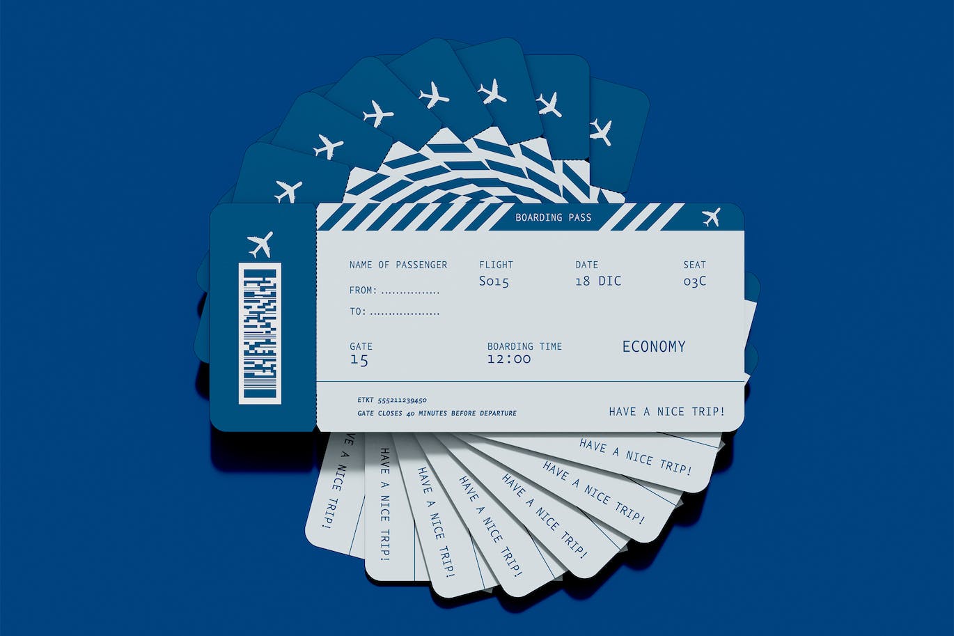 机票票券设计样机 Ticket Mockup 样机素材 sucaiwan.com