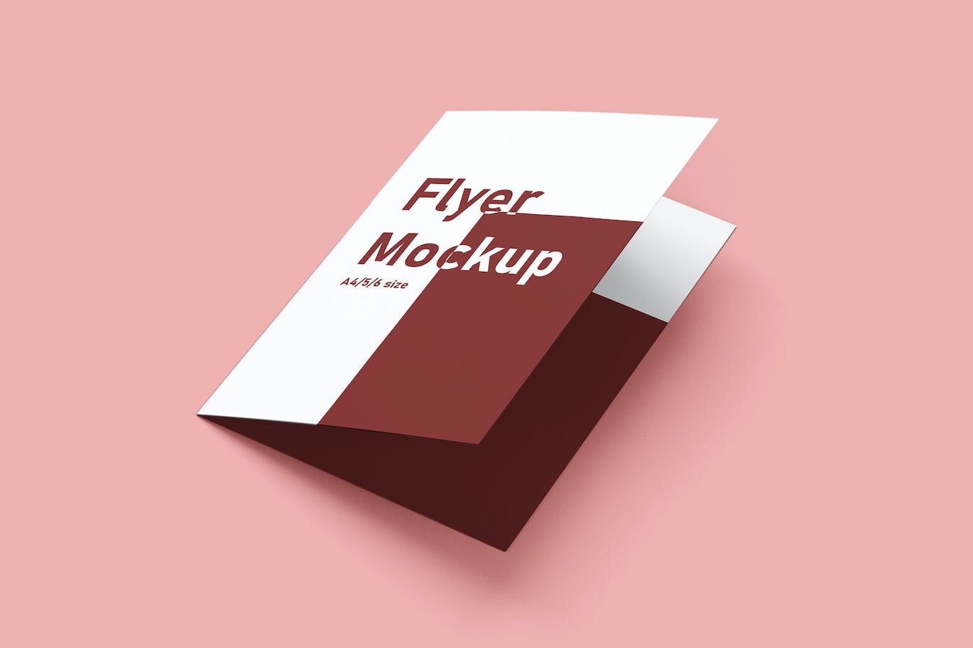双折页传单设计样机模板 Bifold Flyer Mockup 样机素材 sucaiwan.com