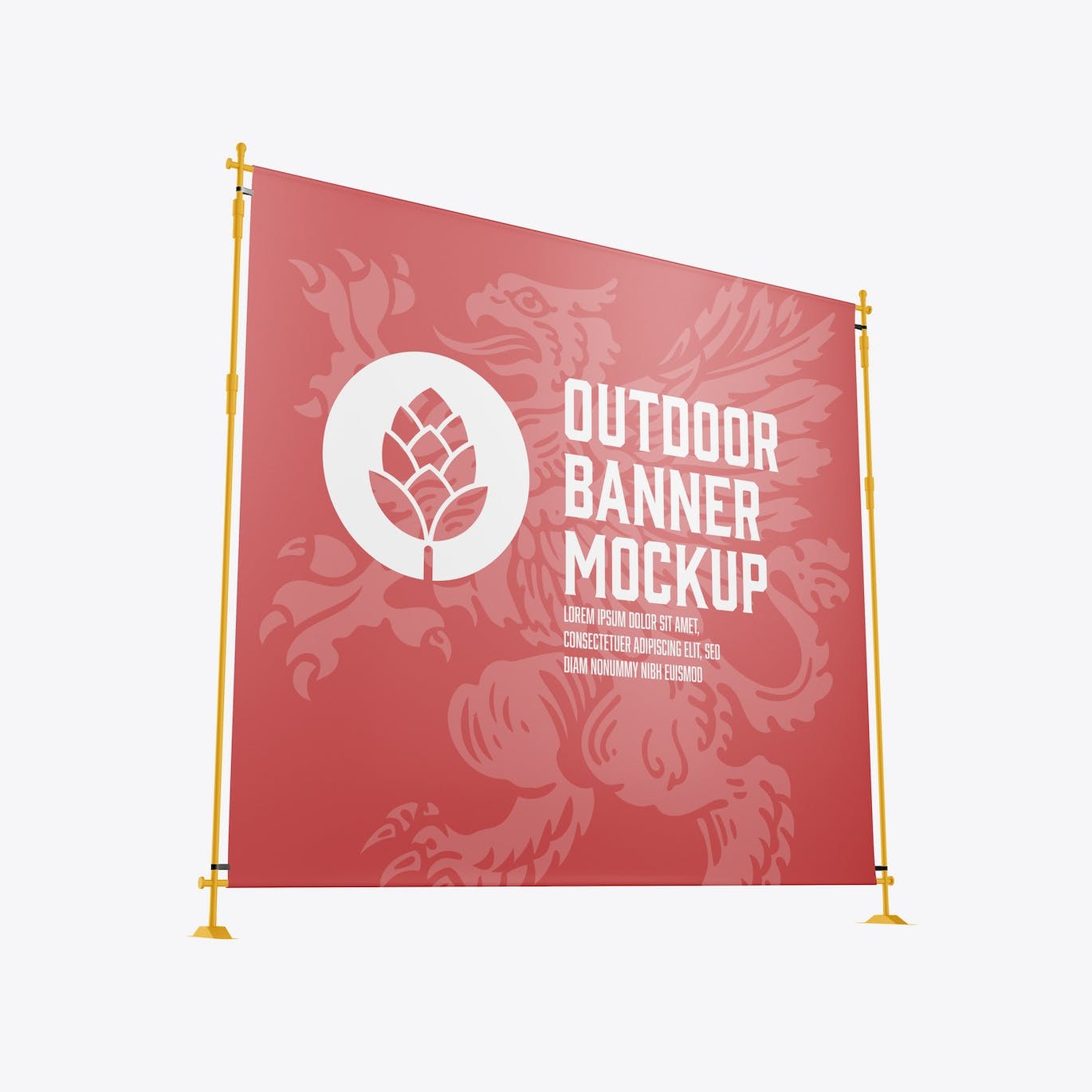 广告架海报广告展示样机 Advertising Stand Mockup 样机素材 sucaiwan.com