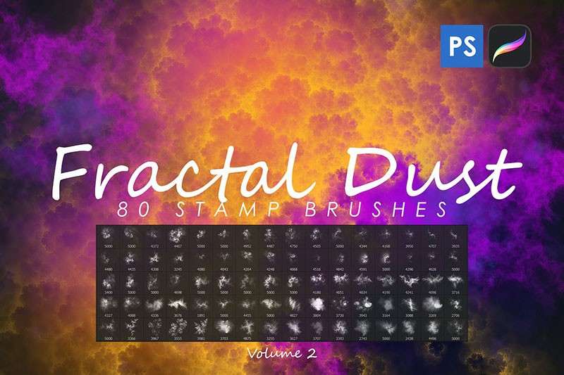 高清粉尘雾状图案Photoshop笔刷 笔刷资源 sucaiwan.com