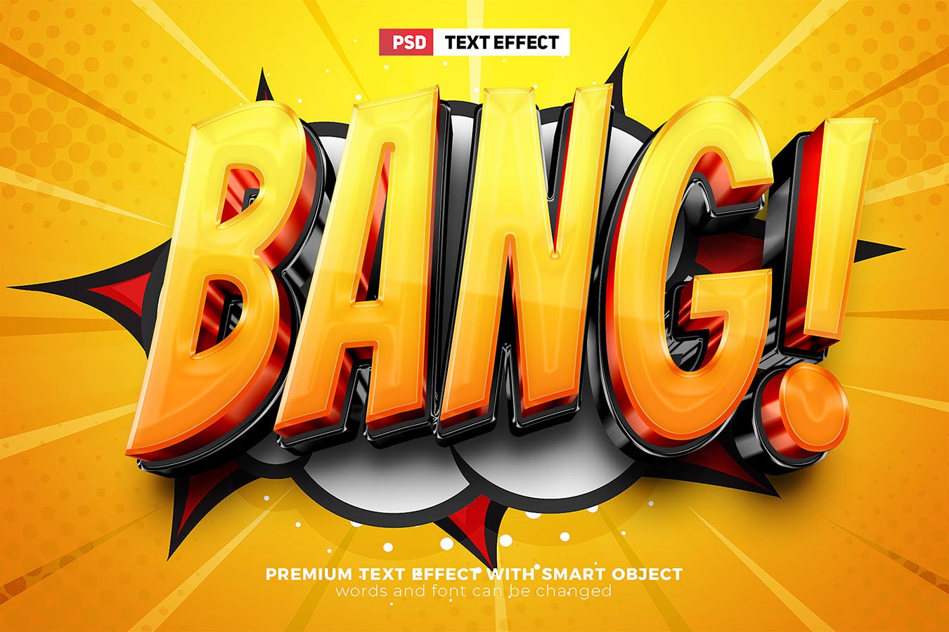 超级英雄漫画光亮的3D文本效果v1 Super Hero Comic Glossy 3D Text Effect Vol. 1 插件预设 sucaiwan.com