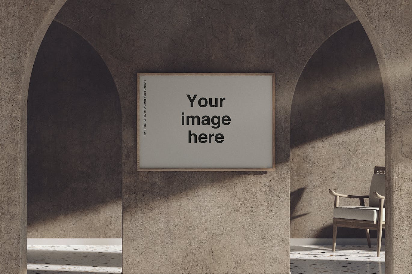 曲线拱门建筑画廊画框作品展示场景样机 Curved Gallery Scene Mockups 样机素材 sucaiwan.com