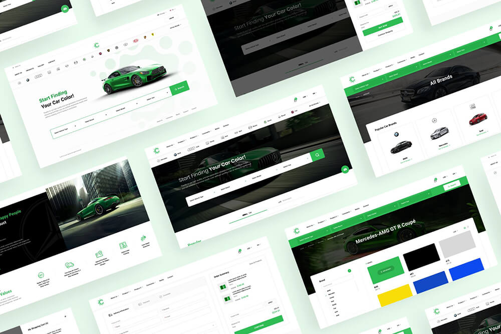 汽车服务电商销售网站UX/UI 套件 APP UI sucaiwan.com