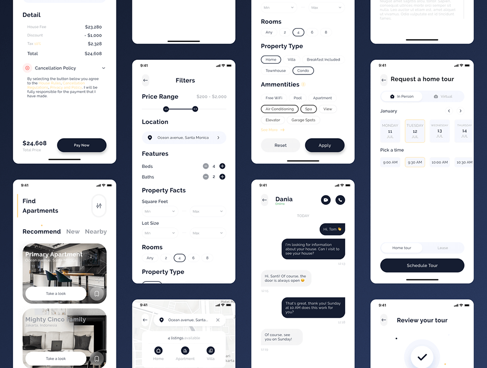 房地产App应用程序 UI 套件 APP UI sucaiwan.com