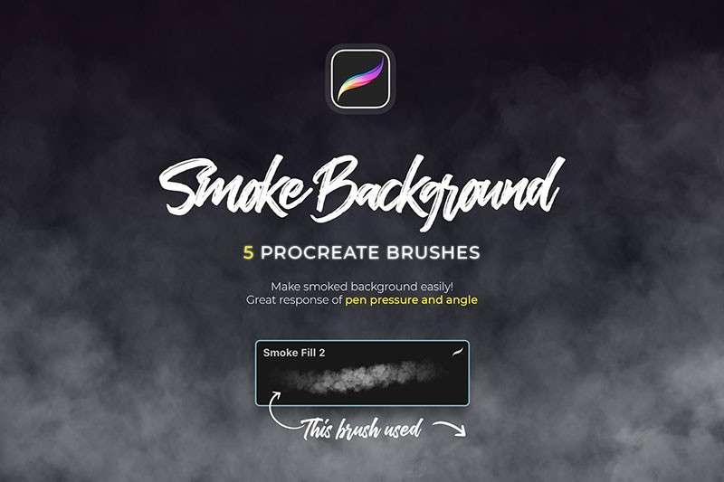 逼真的烟雾效果Procreate笔刷 笔刷资源 sucaiwan.com