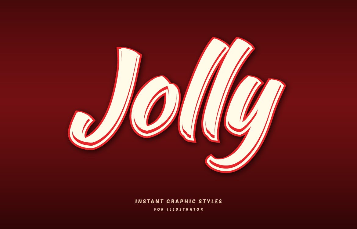 圣诞主题矢量文本效果 Christmas Text Effects Illustrator 插件预设 sucaiwan.com