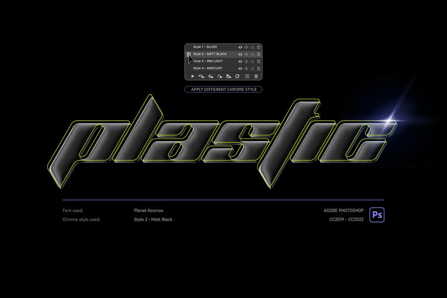 PS资源-银色金属效果3D几何形状图形元素设计素材附赠PS动作样机模板 图标素材 sucaiwan.com