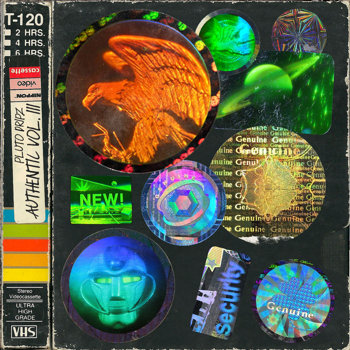 全息潮流霓虹镭射便签贴纸 Pluto Dripz – Authentic III (GFX Kit) 图片素材 sucaiwan.com