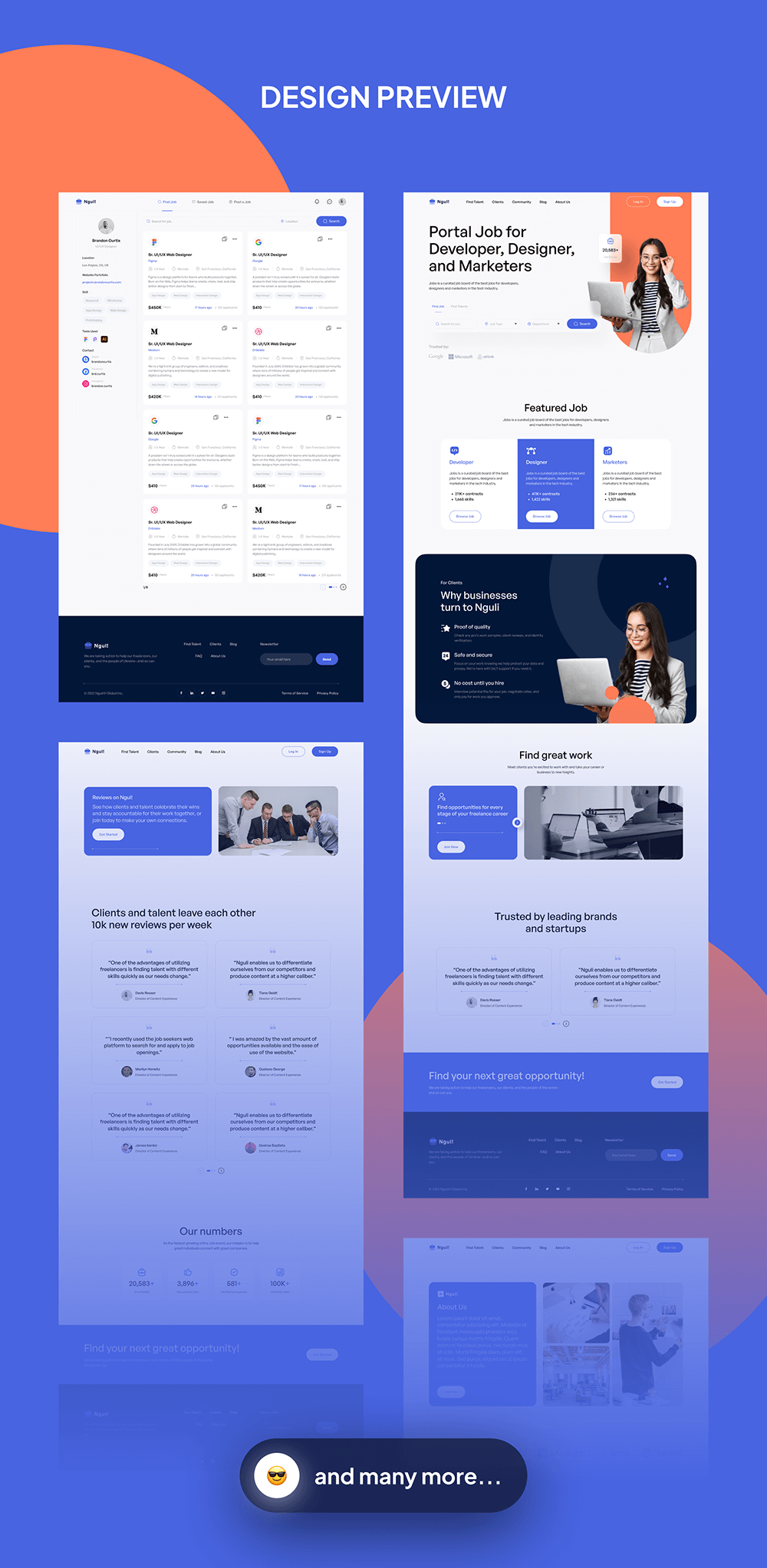 求职者网站Web模板 APP UI sucaiwan.com
